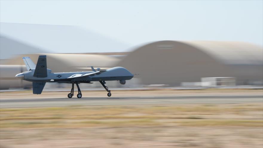 Un drone estadounidense despega de su base.