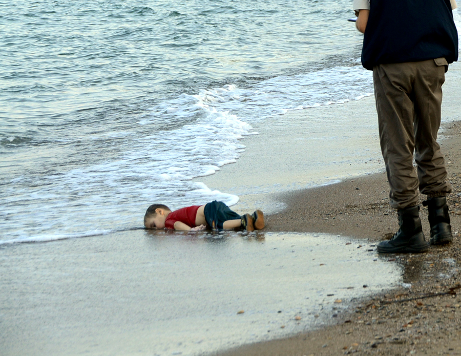 September 2, 2015. Three-year-old Aylan Kurdi, washed up lifeless on a beach in Turkey. He, his brother and mother drowned after their small boat capsized.