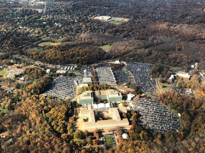 Imagen area de del Centro de Inteligencia George Bush, sede central de la CIA en Langley, Virginia./ AFP